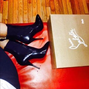 Christian Louboutin Black Booties 6.5 Ankle Boots